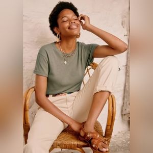 Sezane Martha T-Shirt in Khaki (Green)